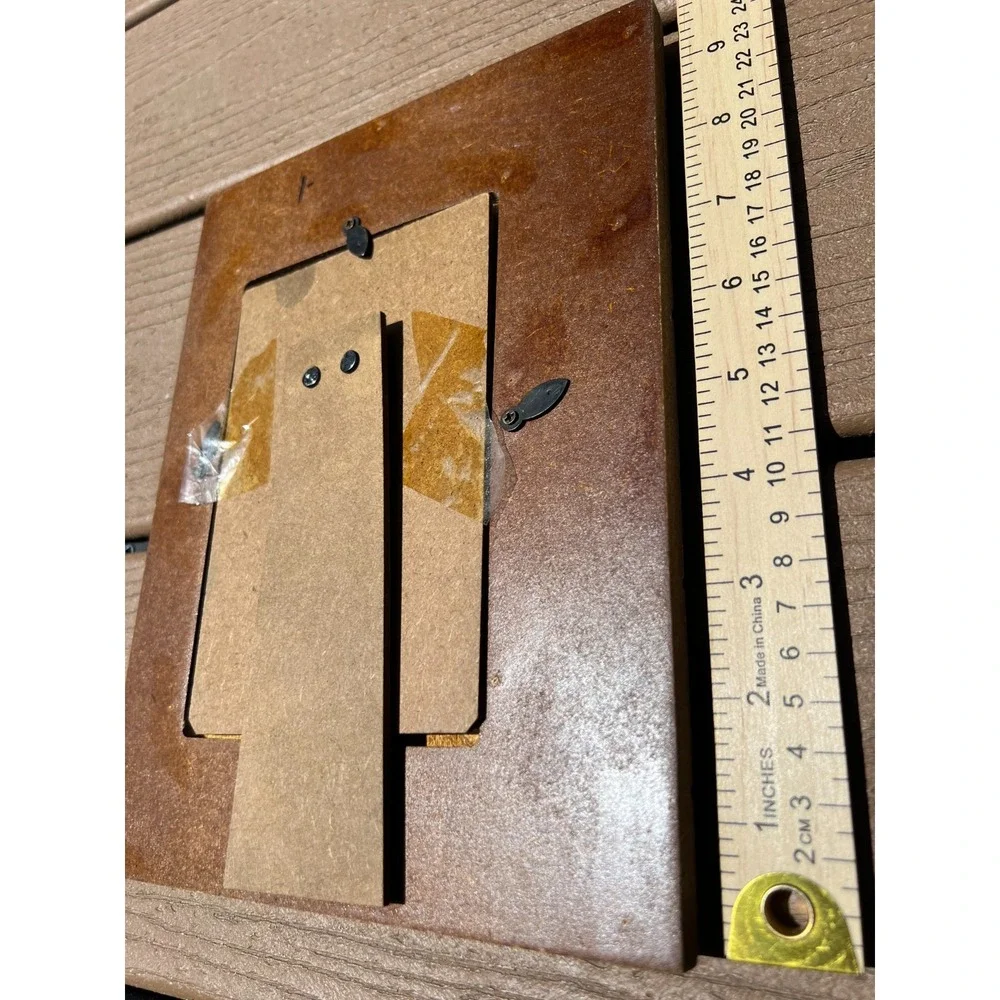 Golf Picture Frame Photo Holder‎ 4X6 Rustic Wood Farmhouse Metal 3D Tabletop